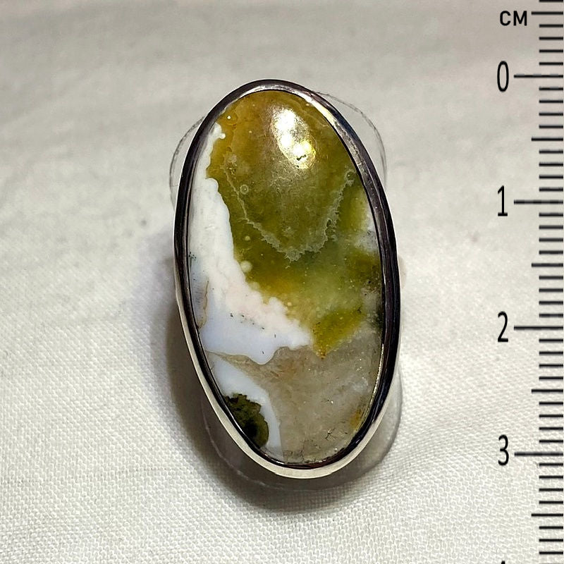 Oval Ocean Jasper Ring- Size 9