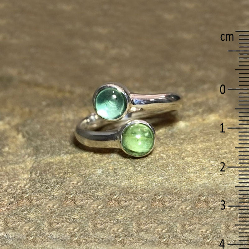 Combination Green & Emerald Kyanite Ring- Size 8