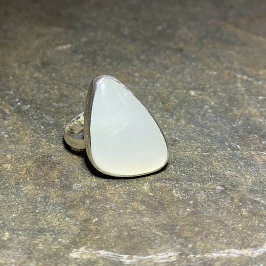 Moonstone Opaque Ring - Size 9