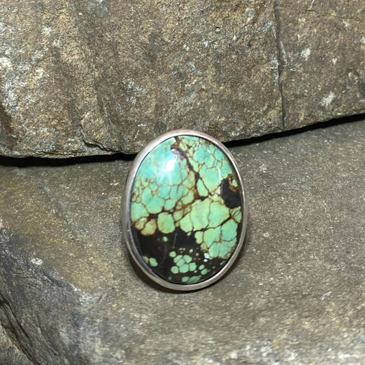 Oval Turquoise Ring- Size 7.5