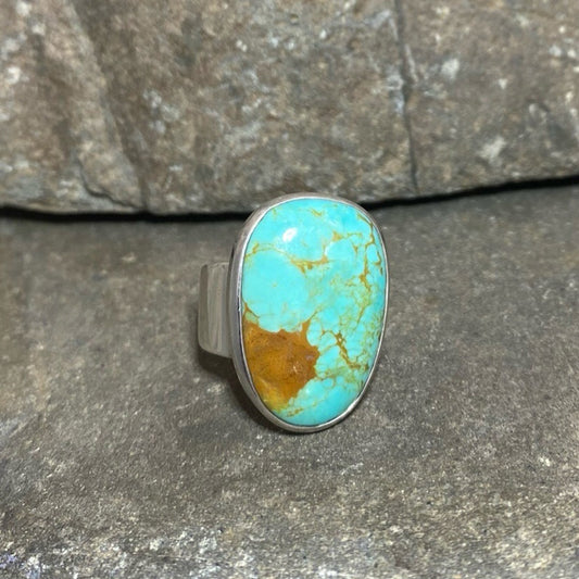 Oval Turquoise Ring- Size 7