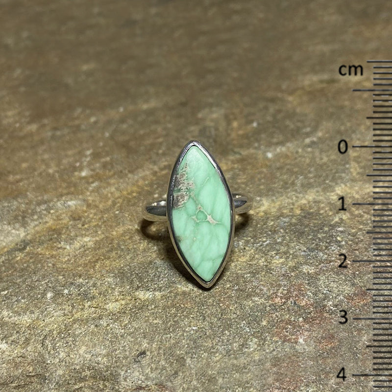 Leaf Shaped Variscite Ring- Size 8