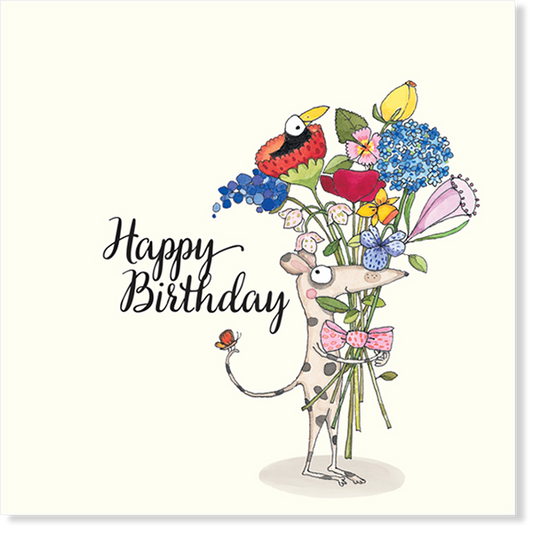 Twigseeds Card - Happy Birthday! Bunch of Flowers