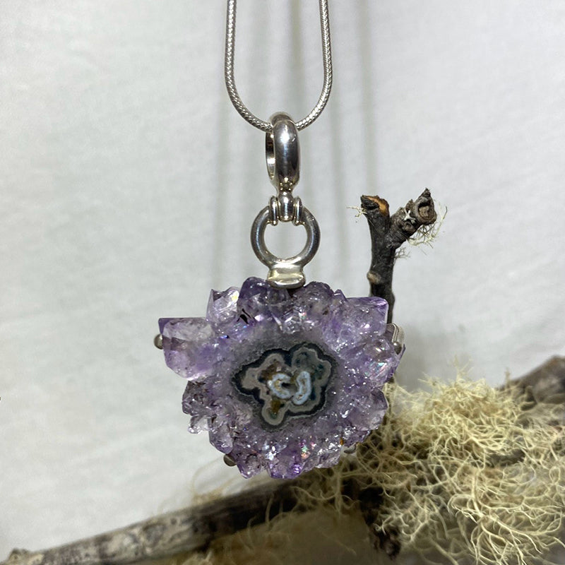 Amethyst Flower Pendant