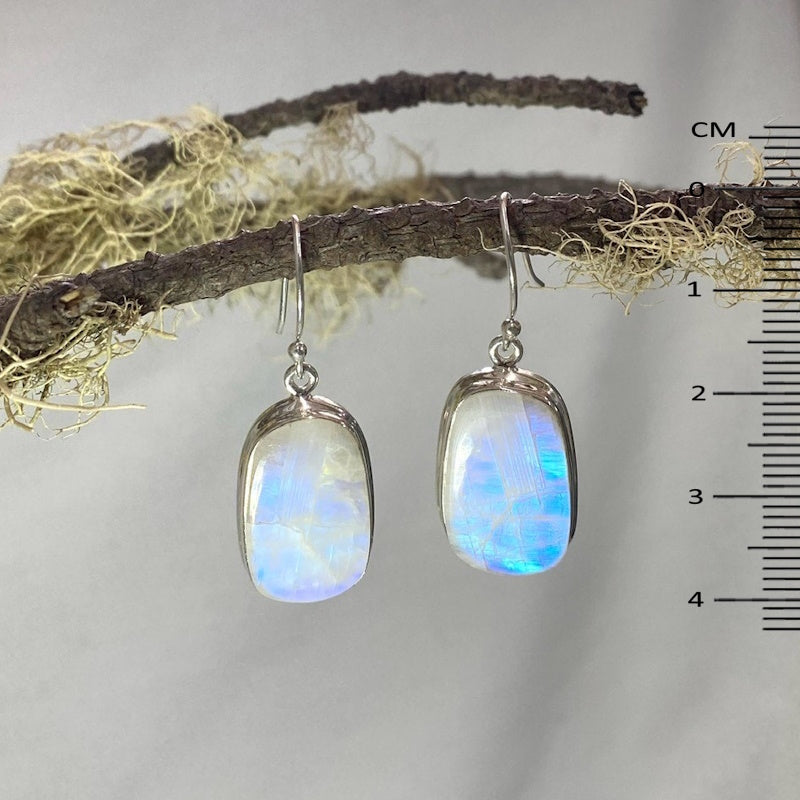 Freeform Moonstone Earrings