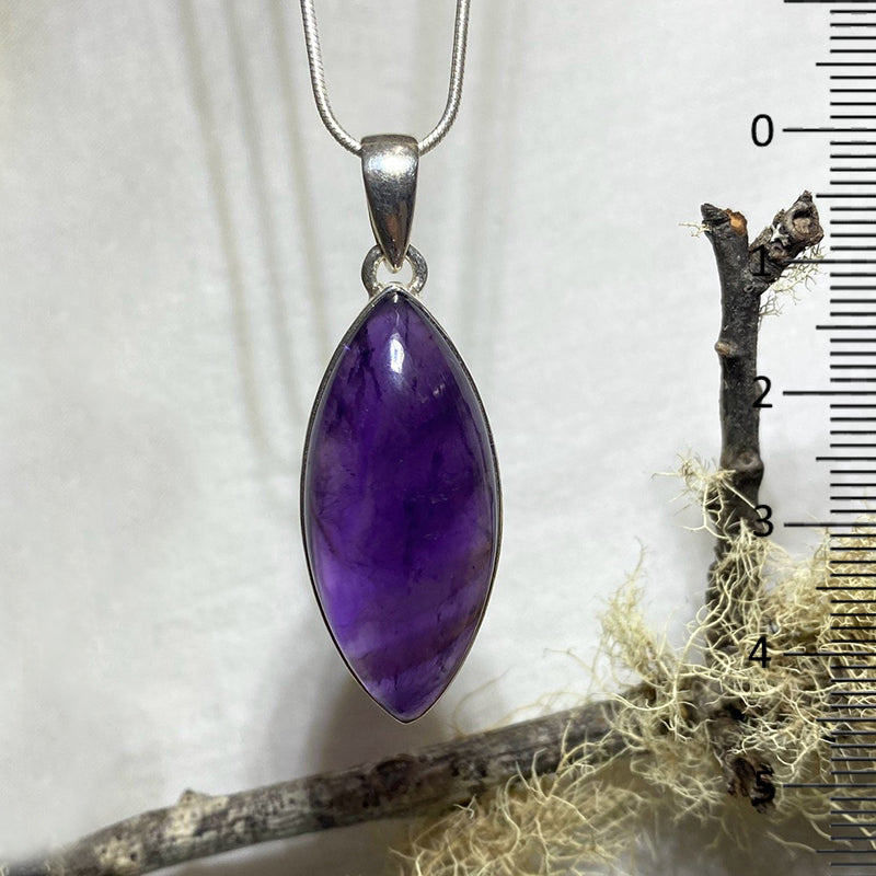 Leaf Shaped Amethyst Pendant