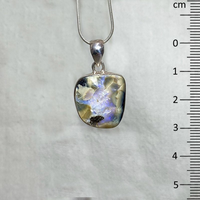 Square Boulder Opal Pendant
