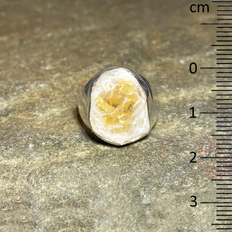 Freeform Citrine Ring- Size 7