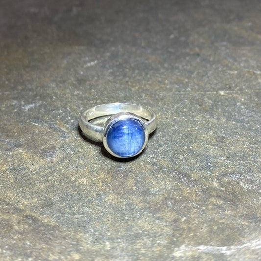 Round Blue Kyanite Ring- Size 9