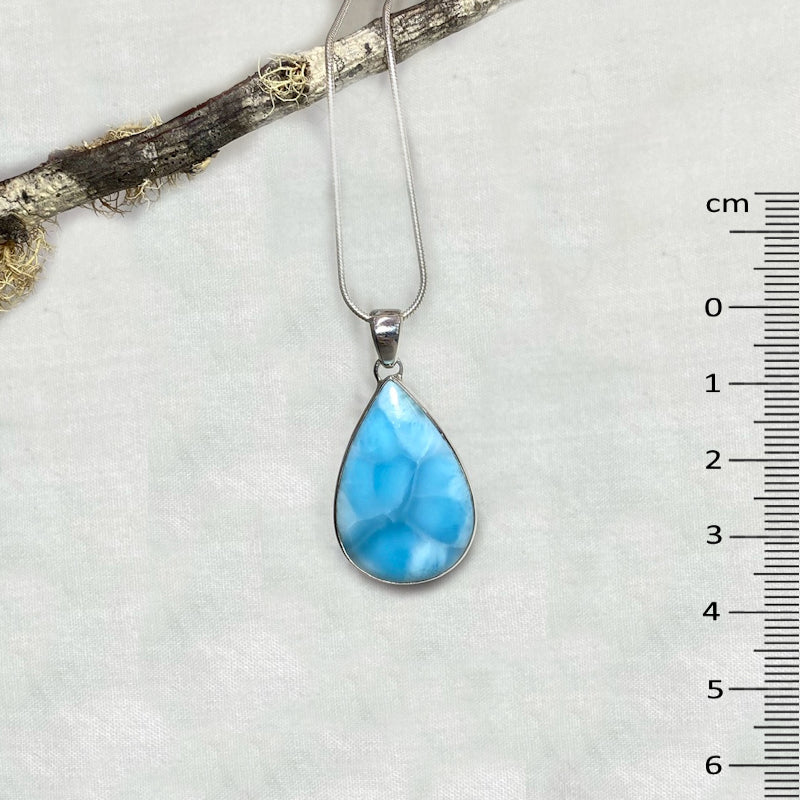 Teardrop Larimar Pendant
