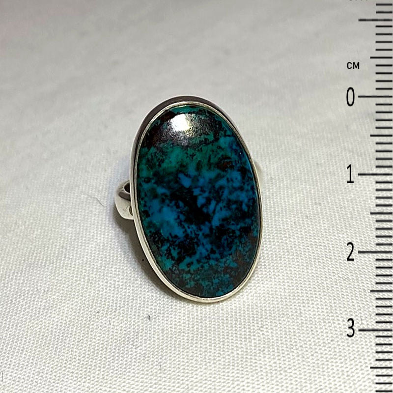 Oval Azurite Ring- Size 7
