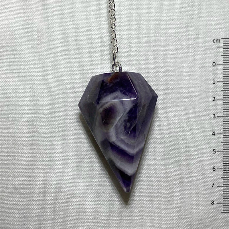 Chevron Amethyst Pendulum