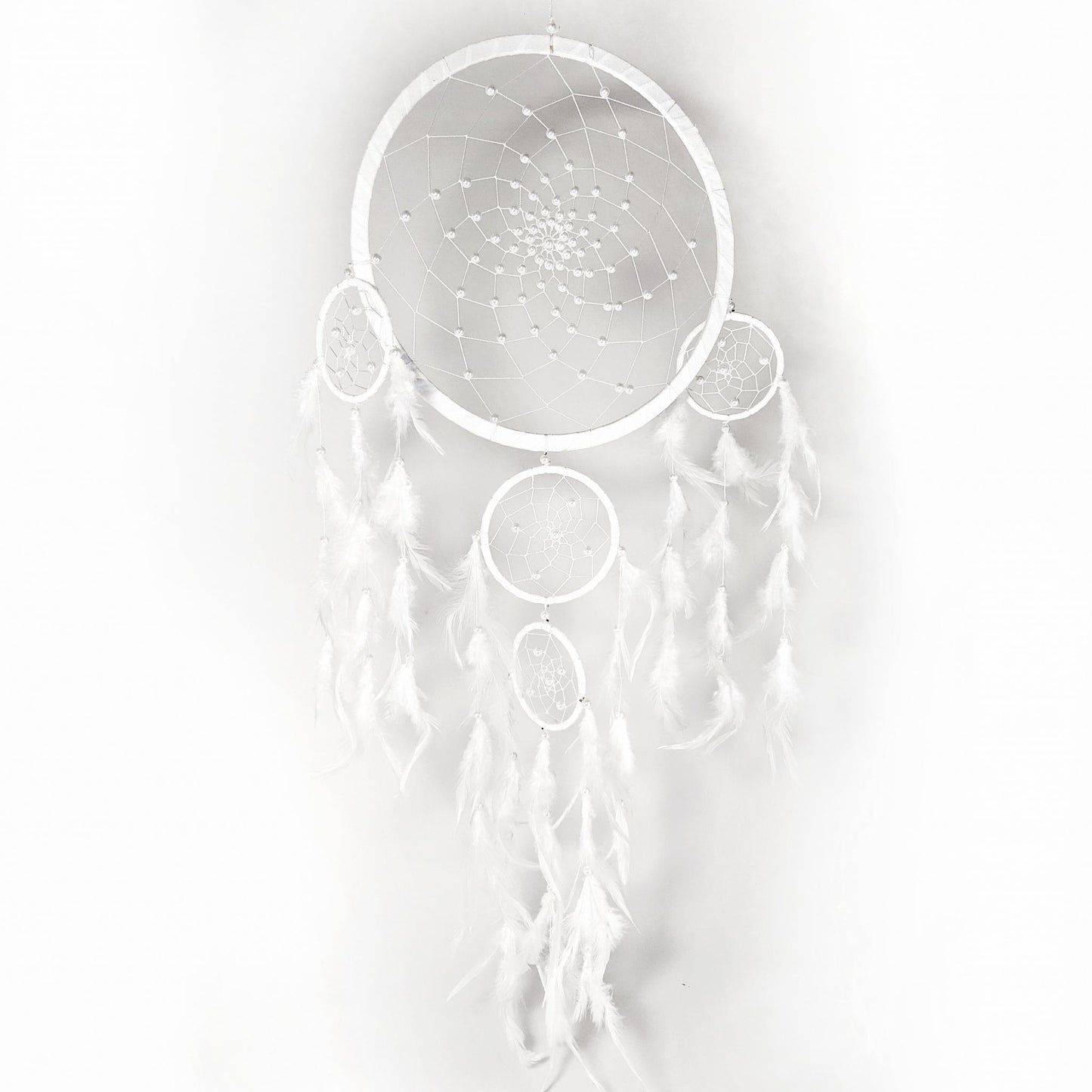 Five Rings White Dreamcatcher