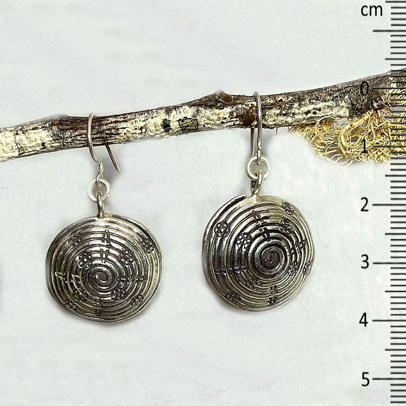 Ornate Hilltribe Silver Earrings