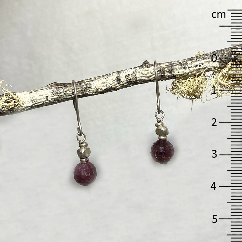 Round Ruby Earrings