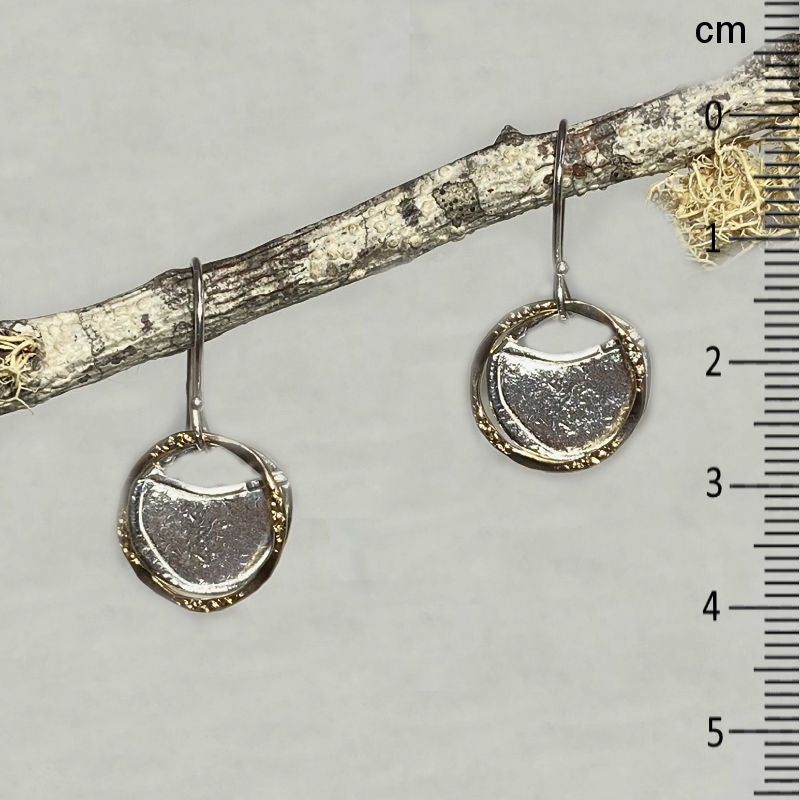 Ornate Sterling Silver & Rose Gold Earrings