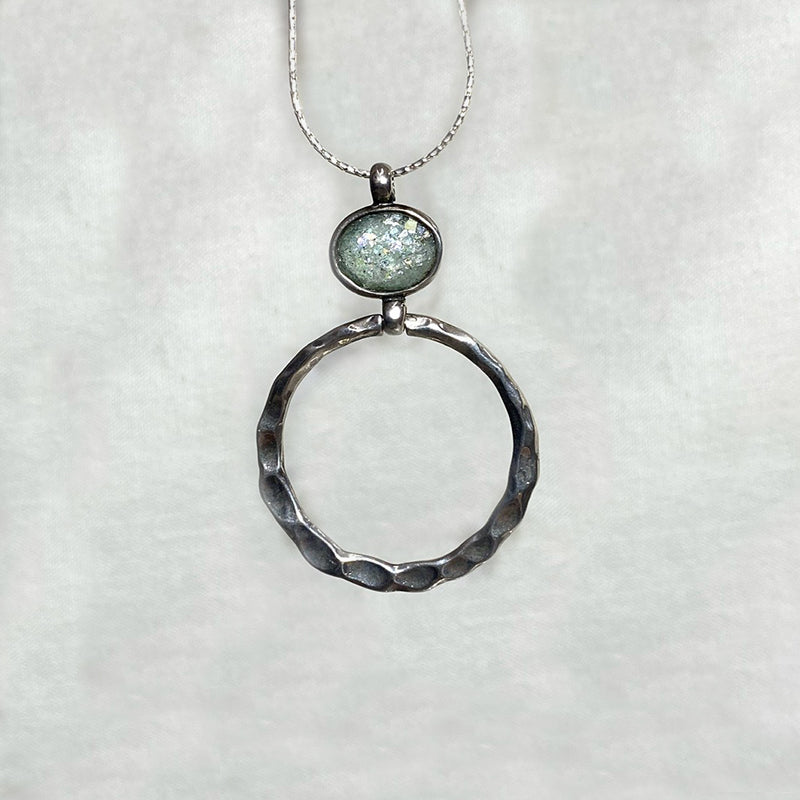 Oval Ancient Roman Glass Necklace