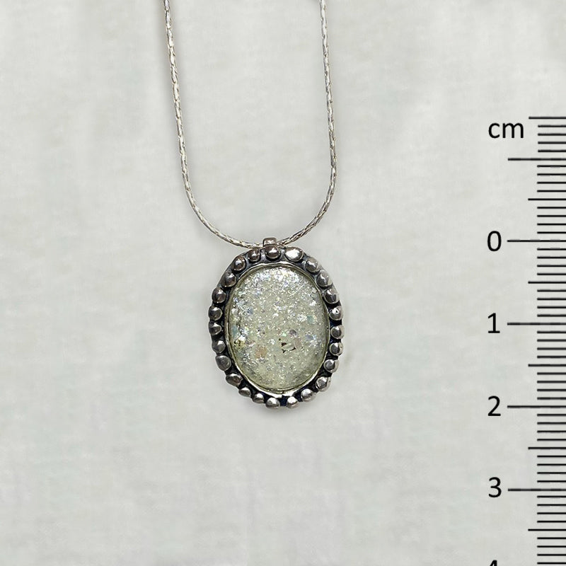 Oval Ancient Roman Glass Necklace