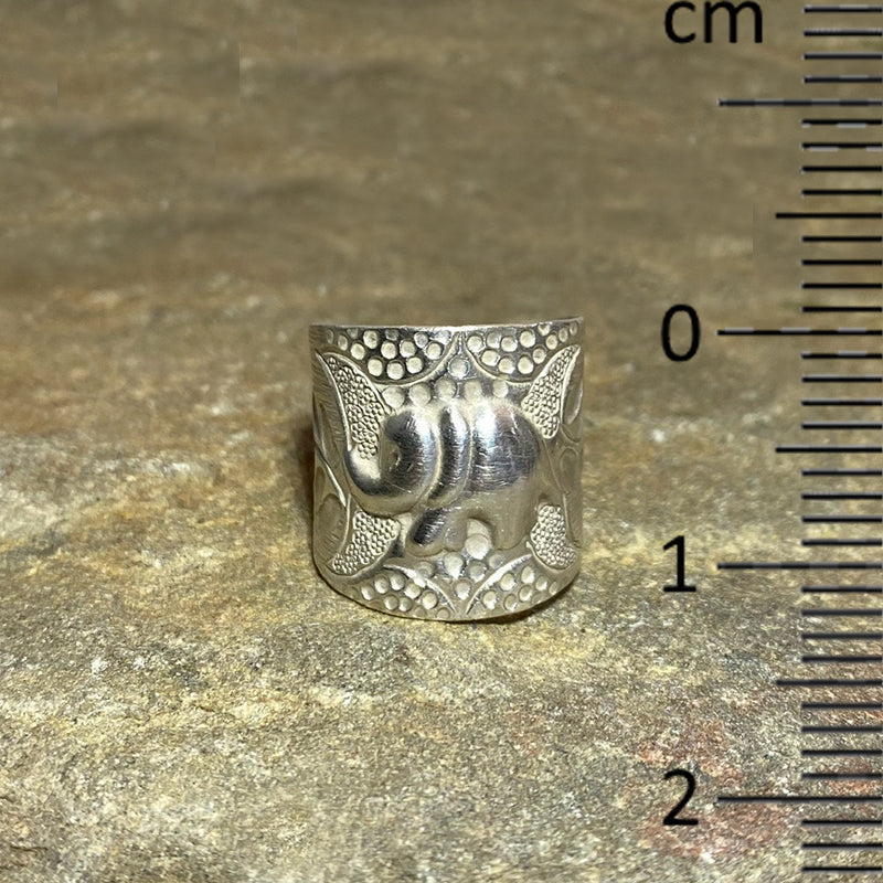Hilltribe Silver Elephant Ring- Size 9