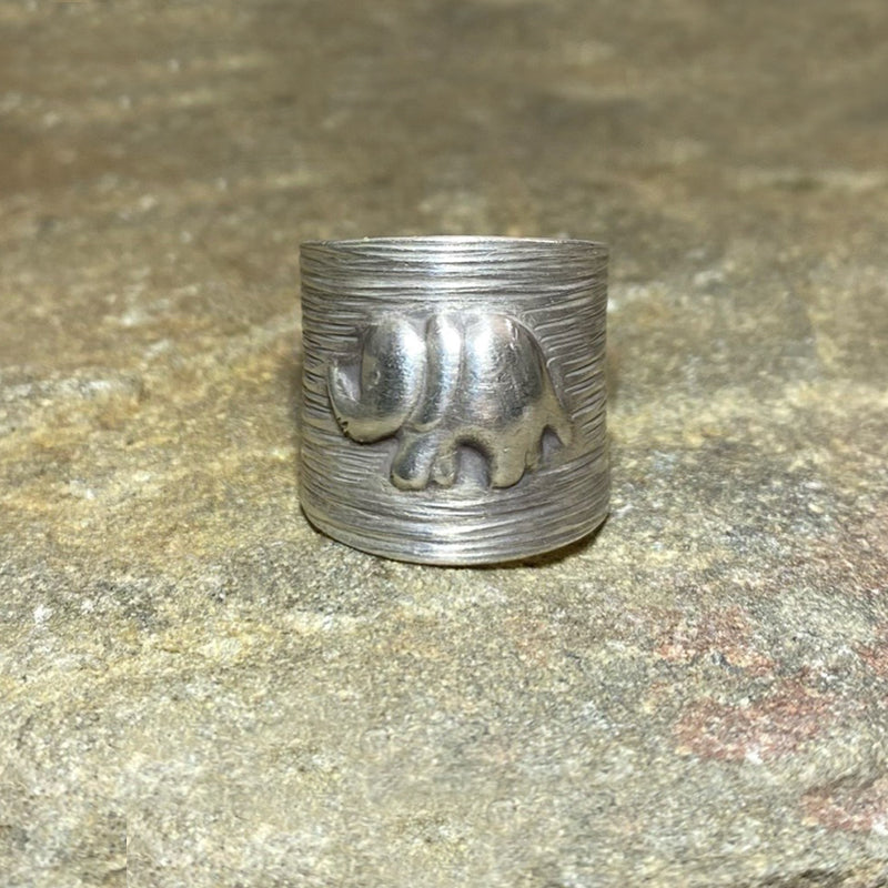 Hilltribe Silver Elephant Ring- Size 9