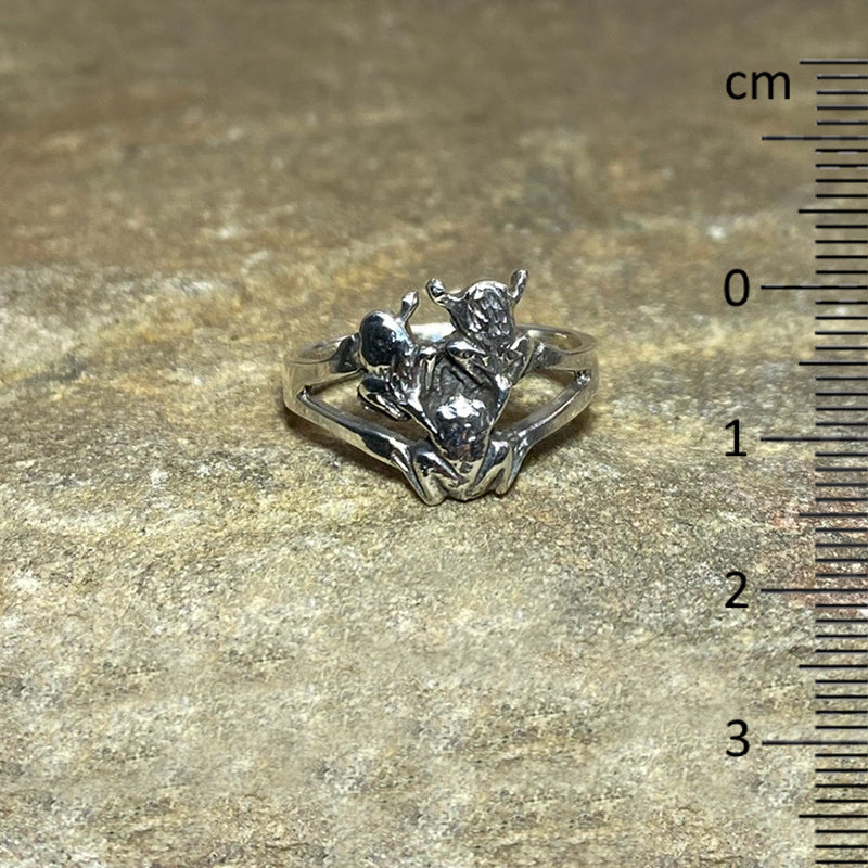 Sterling Silver Frog Ring- Size 7.5