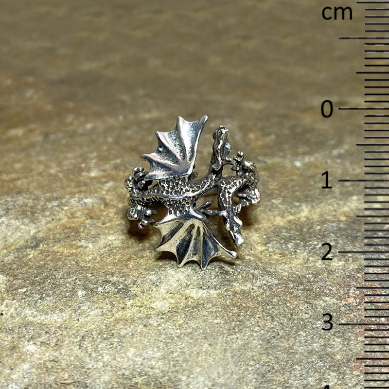 Sterling Silver Dragon Ring- Size 9.5