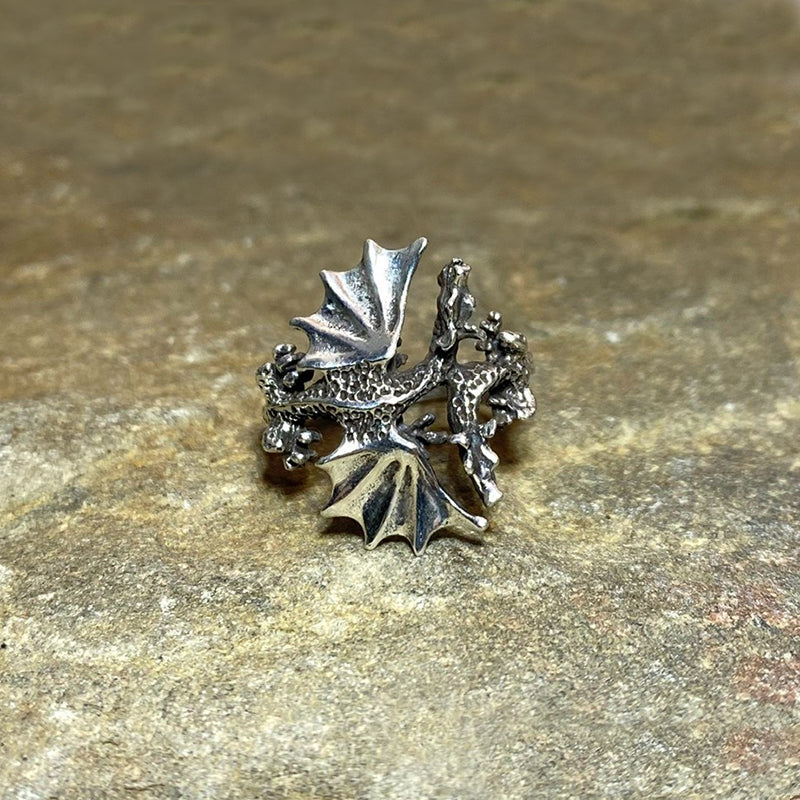 Sterling Silver Dragon Ring- Size 9.5