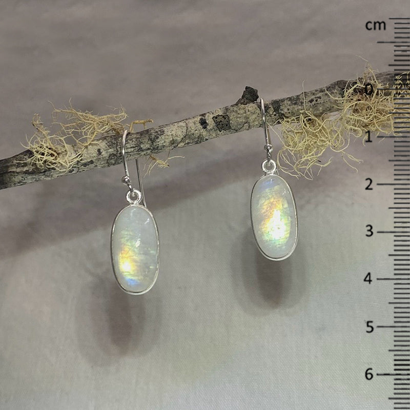 Oval Moonstone Earrings
