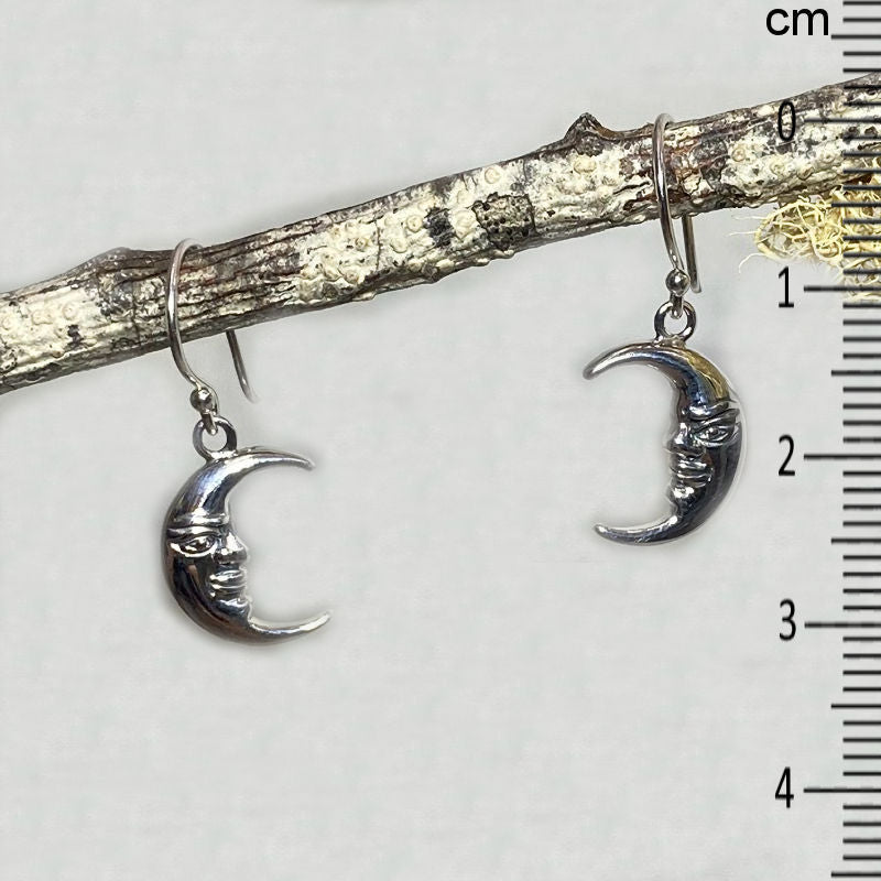 Sterling Silver Moon Earrings