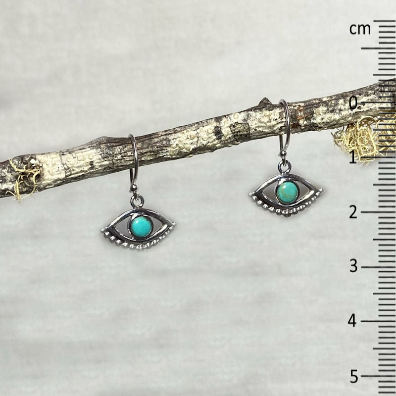 Turquoise Evil Eye Earrings