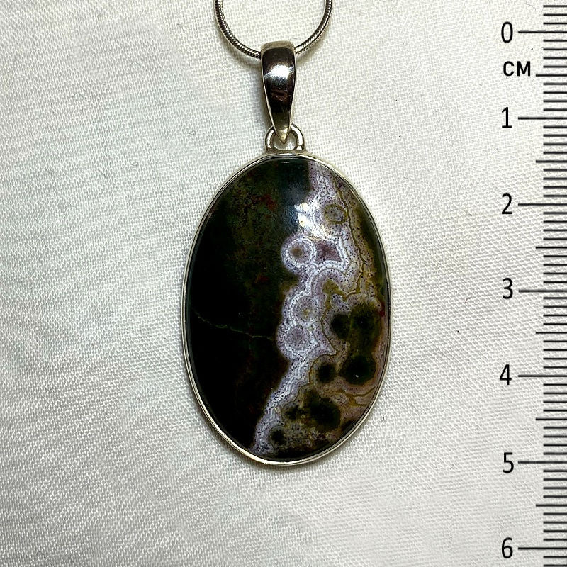 Oval Ocean Jasper Pendant