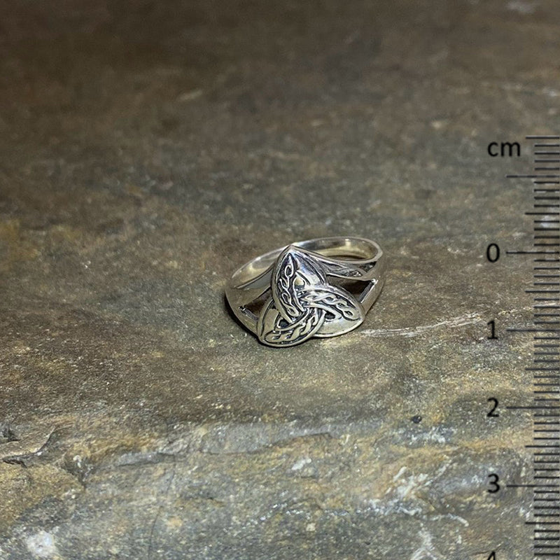 Sterling Silver Triquetra Ring- Size 8