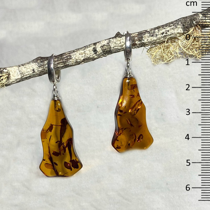 Freeform Amber Earrings