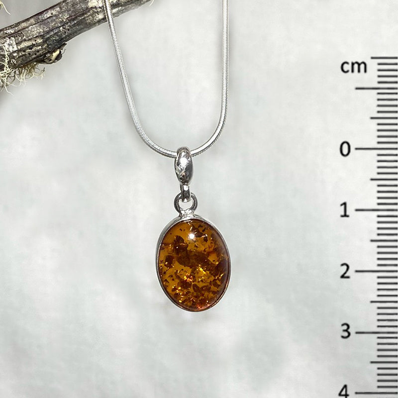 Oval Amber Pendant