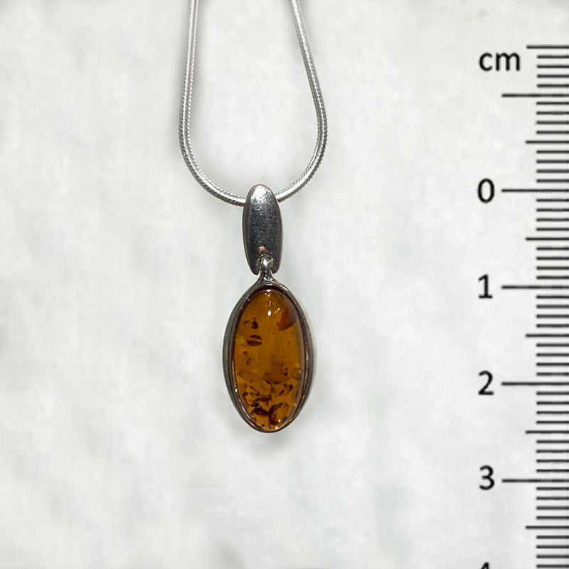 Oval Amber Pendant