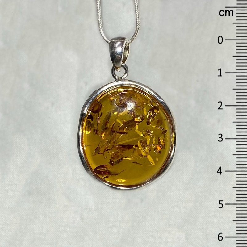 Round Amber Pendant