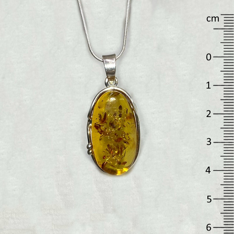 Oval Amber Pendant