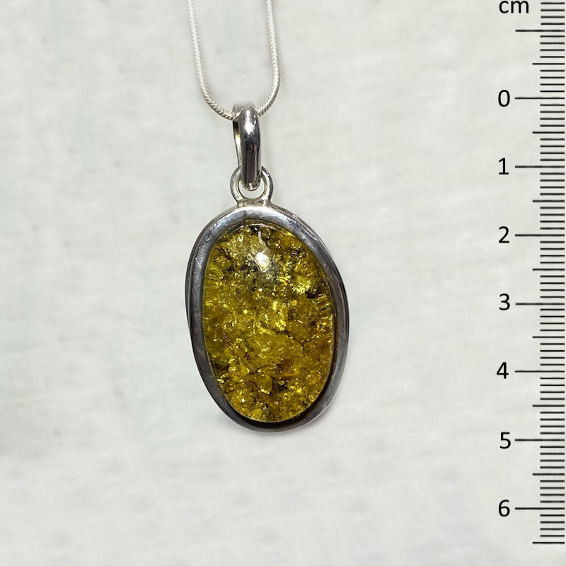 Oval Amber Pendant