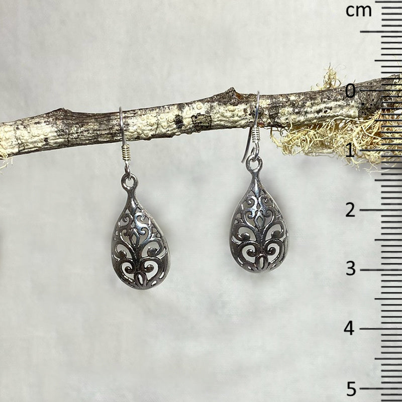 Ornate Sterling Silver Earrings