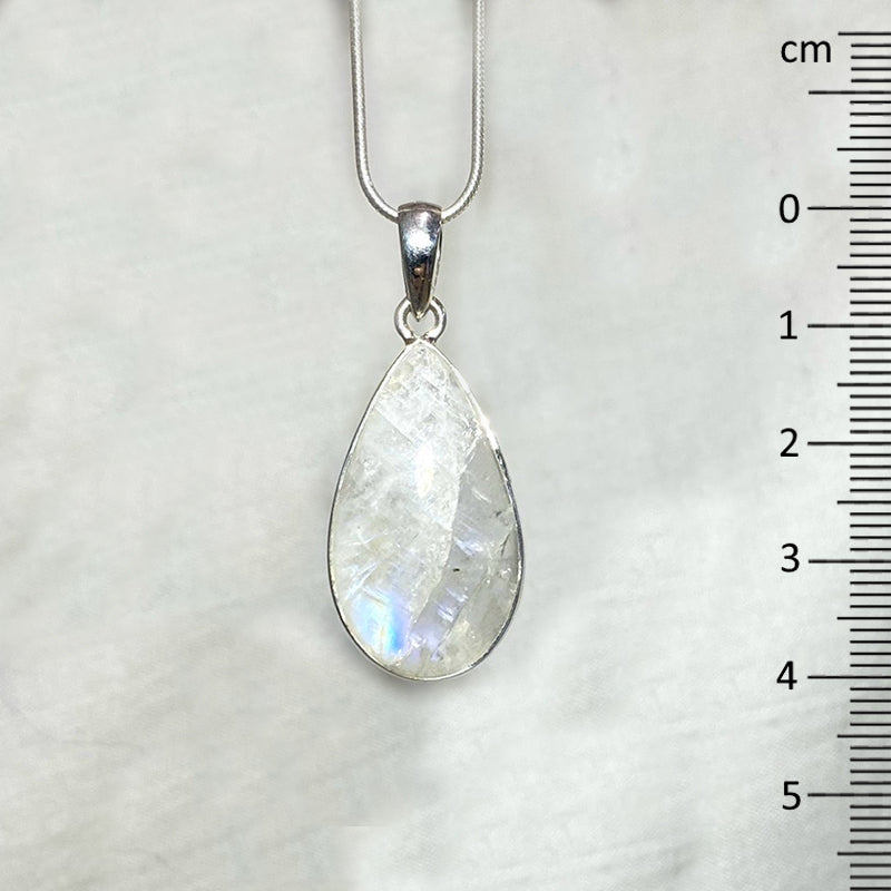 Teardrop Rainbow Moonstone Pendant