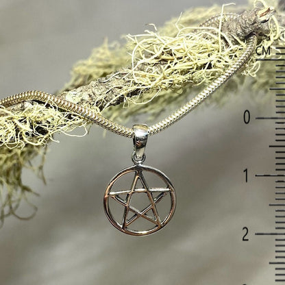 Small Sterling Silver Pentagram Pendant