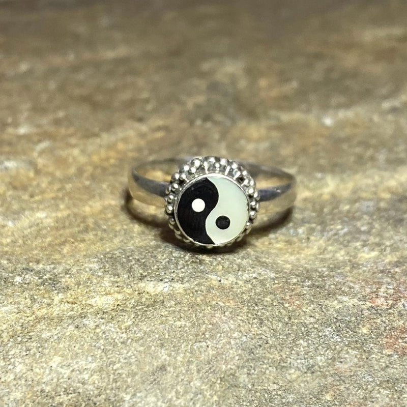 Sterling Silver Yin Yang Ring- Size - Main Image