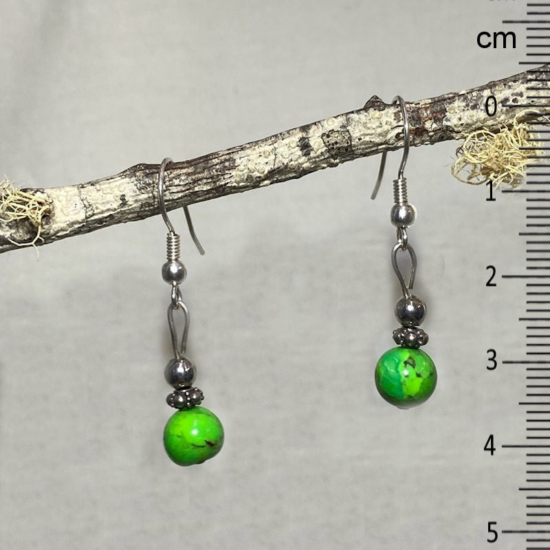 Round Gaspeite Earrings