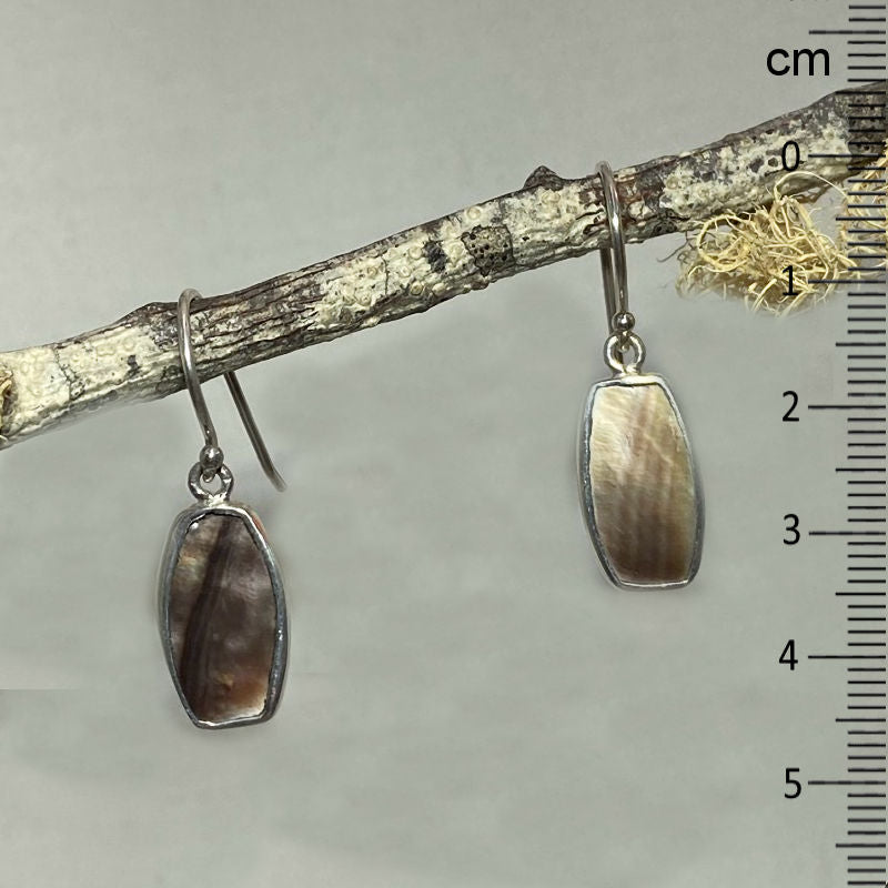 Rectangle Mother Of Pearl Earrings