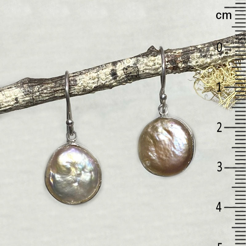 Iridescent Freeform Keshi Pearl Earrings