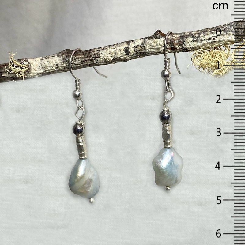 Freeform Keshi Pearl Earrings