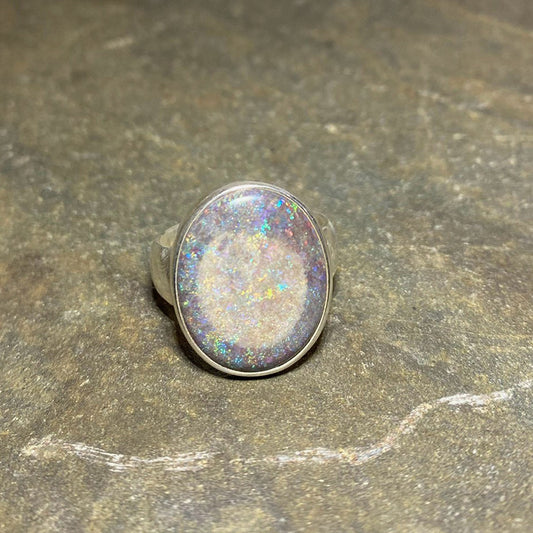 Opal Oval Ring - Size 8