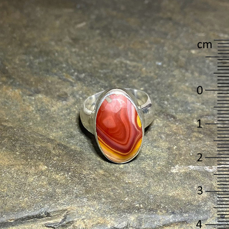 Oval Mookaite Jasper Ring- Size 8.5