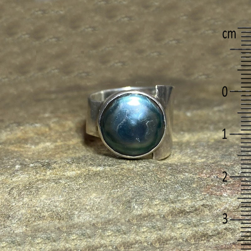 Round Keshi Pearl Ring- Size 8