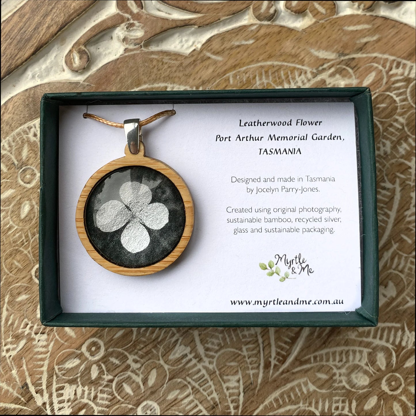 Myrtle & Me Leatherwood Flower - Pendant (Medium)